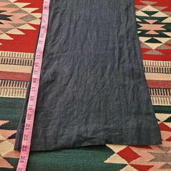 Rachel Palley Linen Rayon Jumpsuit Sz L Button Front Sleeveless Ankle Wide Leg - Picture 12 of 13